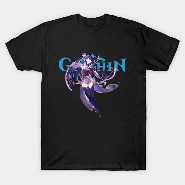 Genshin Impact Raiden Shogun T-Shirt by Rendigart